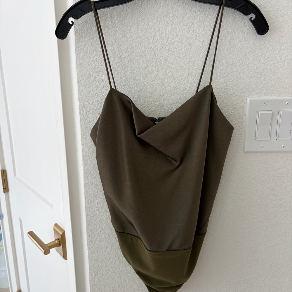 Alice + Olivia Olive Green Camisole